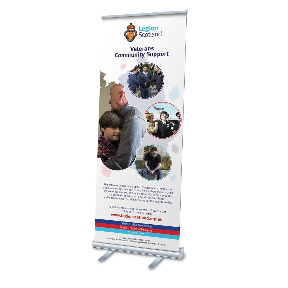 Legion Scotland Veterans Community Support Pop Up Banner